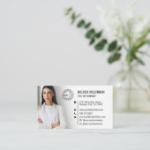 Professioneel witte QR-code foto uw logo Visitekaartje (Staand voorkant)