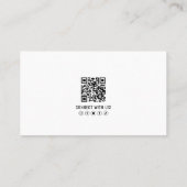 Professioneel witte QR-code foto uw logo Visitekaartje (Achterkant)