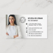 Professioneel witte QR-code foto uw logo Visitekaartje (Voorkant)