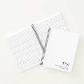 Professioneel Witte Zakelijke Monogram Beginletter Notitieboek (Binnen)
