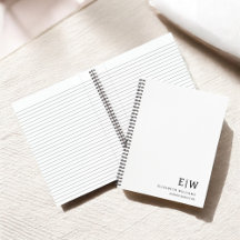 Professioneel Witte Zakelijke Monogram Beginletter