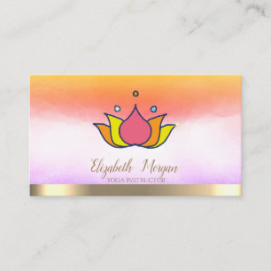 Professioneel Yoga-instructeur Lotus Visitekaartje