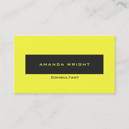 Professioneel, zacht pasta, geel, modern minimalis visitekaartje (Voorkant)