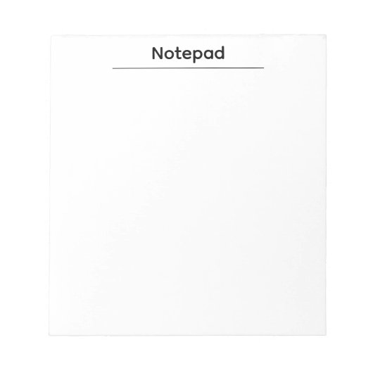 Professioneel Zakelijk Aangepast Notitieblok (Voorkant)