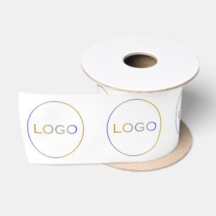 Professioneel zakelijk branding aangepaste logo af satijnen lint