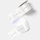 Professioneel zakelijk branding aangepaste logo af satijnen lint (Achterkant)
