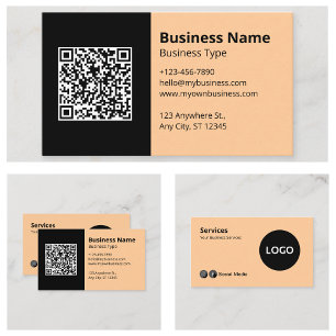 Professioneel Zakelijk Informatie Logo QR Code Visitekaartje