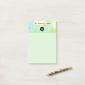 Professioneel Zakelijk Licht Groen Gekleurde Logo  Post-it® Notes (Op bureau)