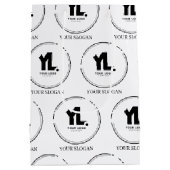 Professioneel Zakelijk Logo Aangepast Medium Cadeauzakje (Achterkant)