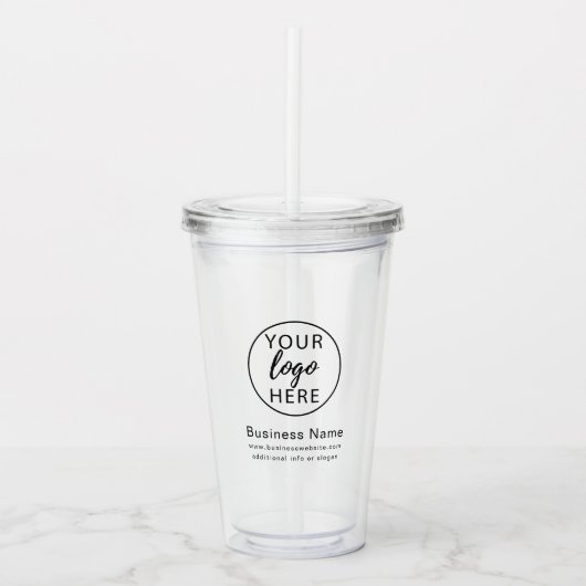 Professioneel Zakelijk Logo Acryl Drinkbeker (Voorkant)