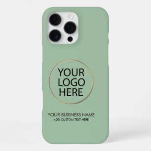 Professioneel Zakelijk Logo en Tekst Bedrijf Groen iPhone 16 Pro Max Hoesje