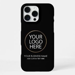 Professioneel Zakelijk Logo en Tekst Bedrijf Zwart iPhone 16 Pro Max Hoesje