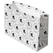 Professioneel zakelijk logo groot cadeauzakje (Achterkant Gekanteld)