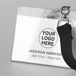 Professioneel Zakelijk Logo l Werknemer Id Wit Badge