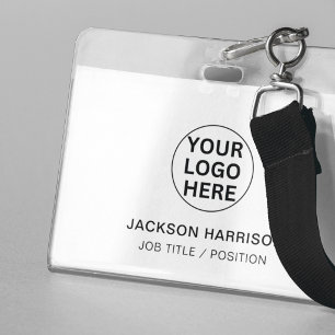 Professioneel Zakelijk Logo l Werknemer Id Wit Badge