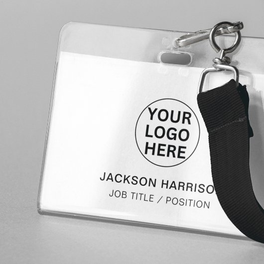 Professioneel Zakelijk Logo l Werknemer Id Wit Badge
