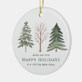 Professioneel Zakelijk Logo Minimalistisch Kerstmi Keramisch Ornament (Links)
