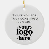 Professioneel Zakelijk Logo Minimalistisch Kerstmi Keramisch Ornament (Achterkant)