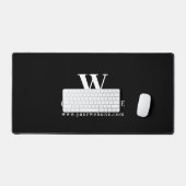 Professioneel Zakelijk Logo Monogram Naam Website Bureaumat (Keyboard & Muis)