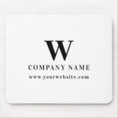 Professioneel Zakelijk Logo Monogram Naam Website Muismat (Voorkant)