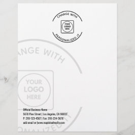Professioneel Zakelijk Logo Watermerk Briefpapier Briefhoofd
