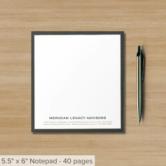Professioneel zakelijk Notitieblok
