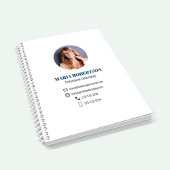 Professioneel Zakelijk QR-code Blauw Notitieboek