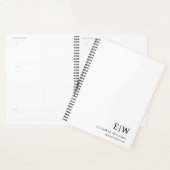 Professioneel Zakelijk Wit Monogram Initiaal Planner (Display)