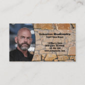 Professioneel Zakelijke Foto Stenen Muur & QR Code Visitekaartje (Voorkant)