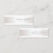 Professioneel, zilveren vormig design mini visitekaartje (Voorkant / Achterkant)