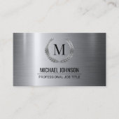 Professioneel, zilverkleurloos staal visitekaartje (Voorkant)