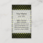 Professioneel zuurgroen poladots patroon visitekaartje (Achterkant)