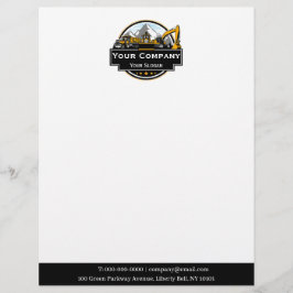 Professioneel Zwaar Materiaalbouwbedrijf Briefhoofd