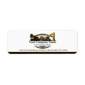 Professioneel Zwaar Materiaalbouwbedrijf Etiket (Voorkant)