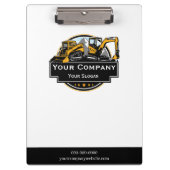 Professioneel Zwaar Materiaalbouwbedrijf Klembord (Voorkant)