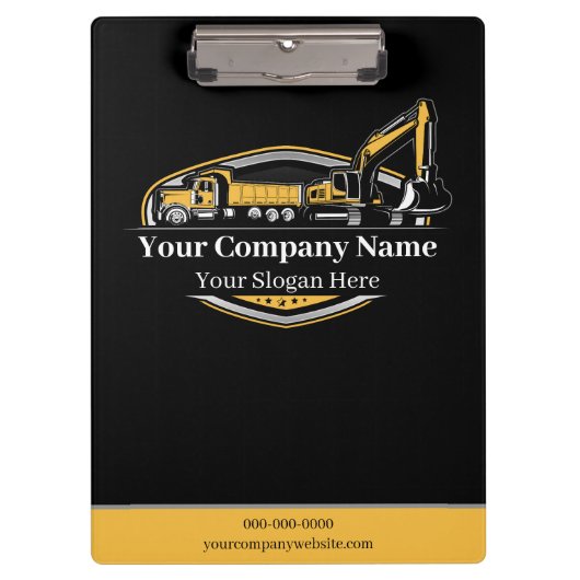 Professioneel Zwaar Materiaalbouwbedrijf Klembord (Voorkant)