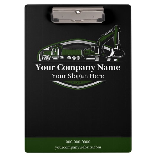 Professioneel Zwaar Materiaalbouwbedrijf Klembord (Voorkant)