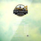 Professioneel Zwaar Materiaalbouwbedrijf Raamsticker (Vel 3)