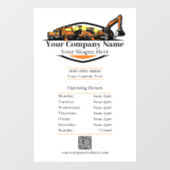 Professioneel Zwaar Materiaalbouwbedrijf Raamsticker (Vel)