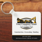 Professioneel Zwaar Materiaalbouwbedrijf Sleutelhanger (Voorkant)