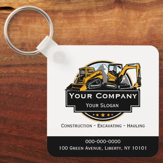 Professioneel Zwaar Materiaalbouwbedrijf Sleutelhanger (Voorkant)