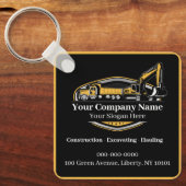 Professioneel Zwaar Materiaalbouwbedrijf Sleutelhanger (Voorkant)