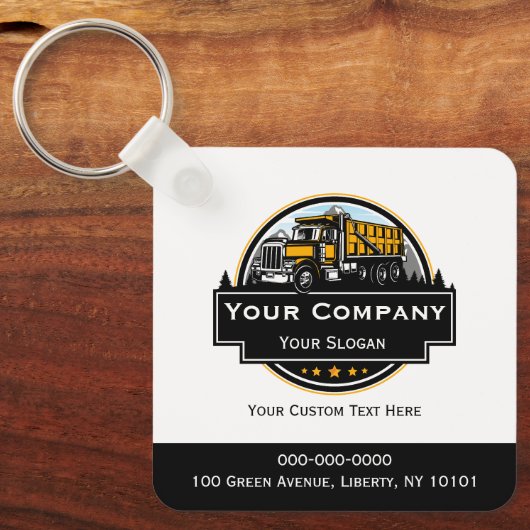 Professioneel Zwaar Materiaalbouwbedrijf Sleutelhanger (Voorkant)