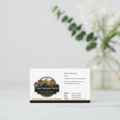 Professioneel Zwaar Materiaalbouwbedrijf Visitekaartje (Staand voorkant)