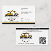 Professioneel Zwaar Materiaalbouwbedrijf Visitekaartje (Voorkant / Achterkant)