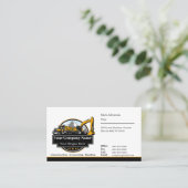 Professioneel Zwaar Materiaalbouwbedrijf Visitekaartje (Staand voorkant)