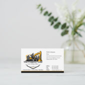 Professioneel Zwaar Materiaalbouwbedrijf Visitekaartje (Staand voorkant)