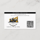 Professioneel Zwaar Materiaalbouwbedrijf Visitekaartje (Achterkant)