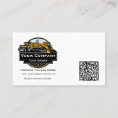 Professioneel Zwaar Materiaalbouwbedrijf Visitekaartje (Achterkant)