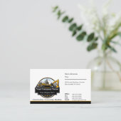 Professioneel Zwaar Materiaalbouwbedrijf Visitekaartje (Staand voorkant)